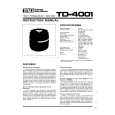 PIONEER TD-4001/E5 Owner's Manual cover photo