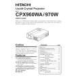 HITACHI CPX960WA Owner's Manual cover photo