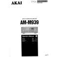 AKAI AM-M939 Owner's Manual cover photo