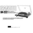 SANSUI SR-222 Owner's Manual cover photo