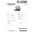 SONY PSLX200H Service Manual cover photo