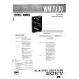 SONY WMF100 Service Manual cover photo