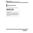 PIONEER AVIC-Z3/XU/UC Owner's Manual cover photo