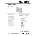 SONY MZDN430 Service Manual cover photo