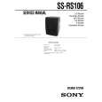 SONY SSRS106 Service Manual cover photo