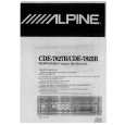 ALPINE CDE-7825R Owner's Manual cover photo