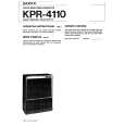 SONY KPR-4110 Owner's Manual cover photo