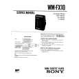 SONY WMFX10 Service Manual cover photo