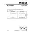 SONY WMFX127 Service Manual cover photo