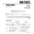 SONY WMFX675 Service Manual cover photo