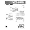 SONY TCW606/M Service Manual cover photo