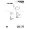 SONY SPPM920 Owner's Manual cover photo