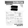 SONY TAF100 Service Manual cover photo