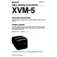 SONY XVM-5 Owner's Manual cover photo