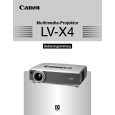 CANON LV-X4 Owner's Manual cover photo