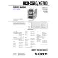 SONY HCDXG700 Service Manual cover photo