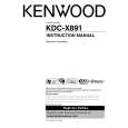 KENWOOD KDC-X891 Owner's Manual cover photo