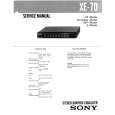 SONY XE70 Service Manual cover photo