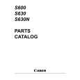 CANON S600 Parts Catalog cover photo