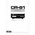 AKAI CR-81 Owner's Manual cover photo