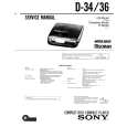 SONY D-34 Service Manual cover photo