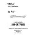 TEAC DV-R101 Owner's Manual cover photo