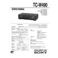 SONY TCW490 Service Manual cover photo