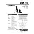 SONY ECM-737 Owner's Manual cover photo