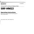 SONY SRFHM22 Owner's Manual cover photo