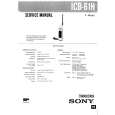 SONY ICB61H Service Manual cover photo