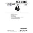 SONY MDRXD400 Service Manual cover photo