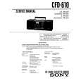 SONY CFD-610 Service Manual cover photo