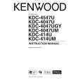 KENWOOD KDC-414U Owner's Manual cover photo