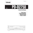 TEAC PD-D2750 Owner's Manual cover photo