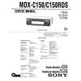 SONY MDX-C150 Service Manual cover photo