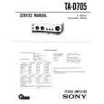 SONY TAD705 Service Manual cover photo