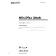 SONY MDS-JE480 Owner's Manual cover photo