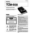 SONY TCM-858 Owner's Manual cover photo