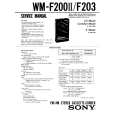 SONY WMF200II Service Manual cover photo