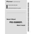 PIONEER PRS-D5000SPL/XH/EW Owner's Manual cover photo