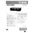 SONY TCW200 Service Manual cover photo