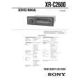 SONY XRC2600 Service Manual cover photo