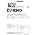 PIONEER DV626D Service Manual cover photo
