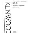 KENWOOD UD-3 Owner's Manual cover photo
