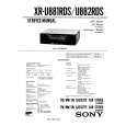 SONY XRU881RDS Service Manual cover photo