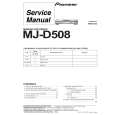 PIONEER MJD508 Service Manual cover photo