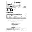 PIONEER A604R/G Service Manual cover photo