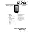 SONY ICF-SX605 Service Manual cover photo