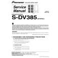 PIONEER S-DV385/SXTW/WL5 Service Manual cover photo