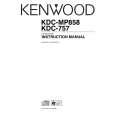 KENWOOD KDC-MP858 Owner's Manual cover photo